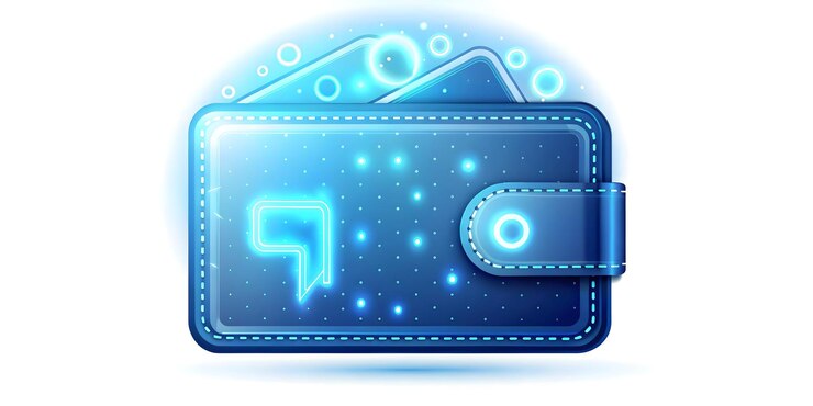Foto abstract flat glowing wallet com cyber monday elements vector art ilustrando promoção de desconto