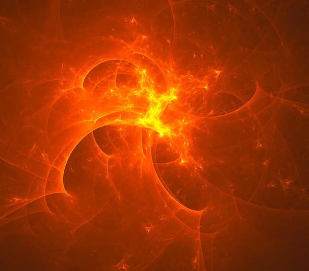 Abstract Fractal Art Hintergrund andeutend Feuer Flammen und heiße Welle Computer-Fraktal-Illustration