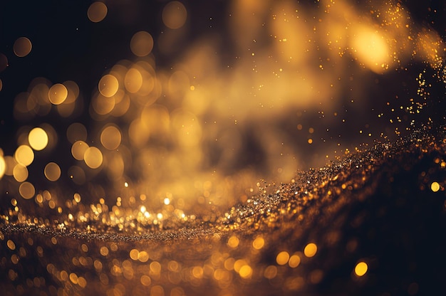 Abstract Goldglitter Bokeh Hintergrund hell und glänzend