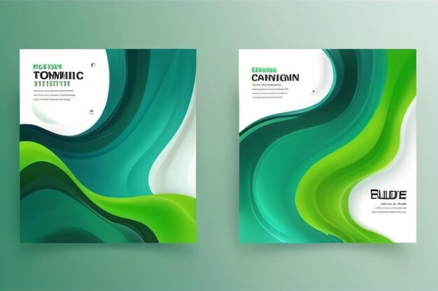 Abstract Green Fluid Banner Vorlage Modernes Hintergrunddesign Gradientfarbe Dynamisch