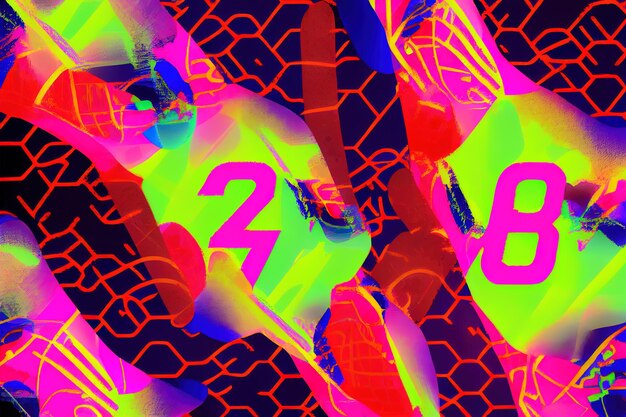 Abstract Grunge Neon-Hintergrund Generative AI