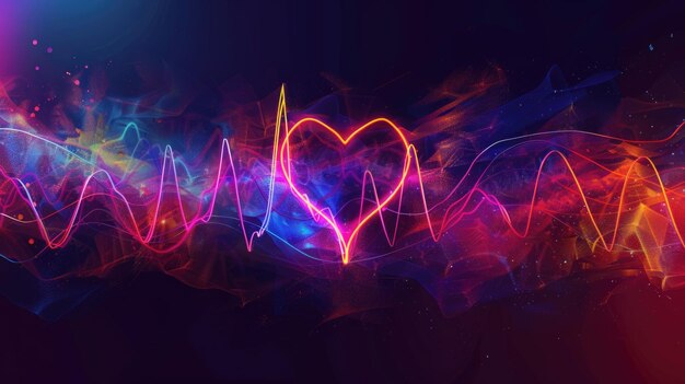 Abstract Heartbeat Conceito de Amor