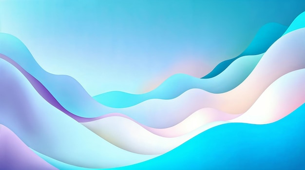 Abstract layered waves in gradient colors