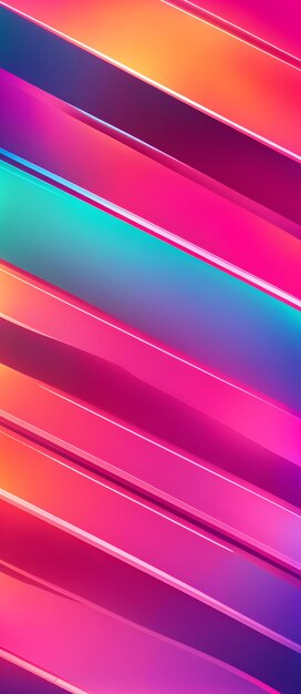 Abstract Neon Stripes Background Colorful Digital Artwork Minimalistic Design Moderno de Cartões Arte de Parede