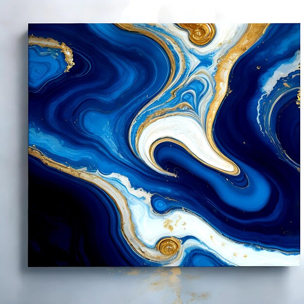 Abstract ocean ART Natural Luxury Style incorpora os redemoinhos de mármore gerados por ai