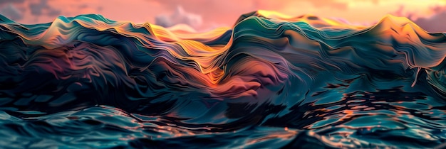 Foto abstract ocean wave patterns capturam a beleza e o poder das ondas oceânicas