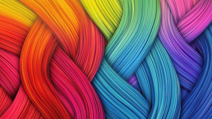 Foto abstract rainbow braid (trenagem de arco-íris)