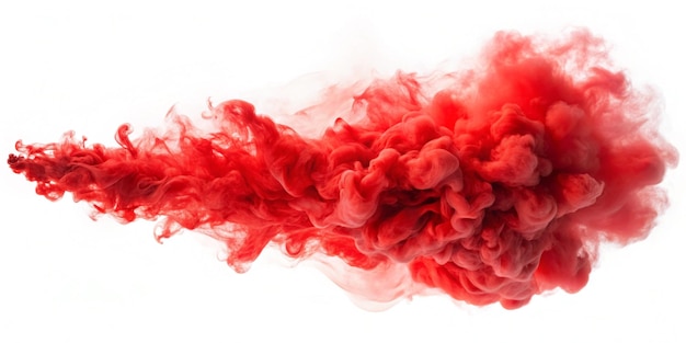 Abstract Rote Rauchexplosion isoliert 4K HD-Foto