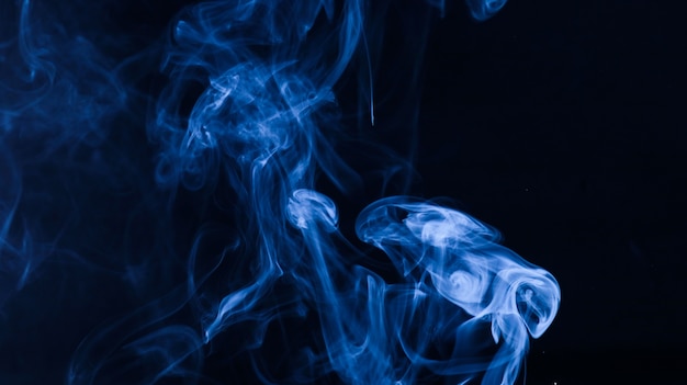 Abstract Smoke Photography Dark Blue Color e tinta com água salpicada