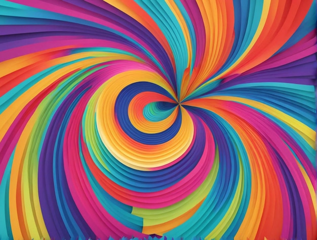 Abstract Swirl Colorful Background Ilustração 3D