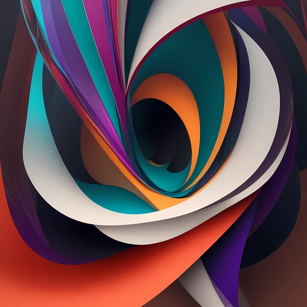 Abstract Swirl com fundo preto