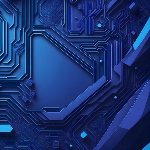 Abstract_technology_background_with_blue_generated by ai