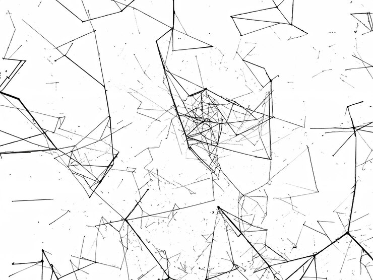 Foto abstract textura em preto e branco de uma placa de circuito de rede em perigo