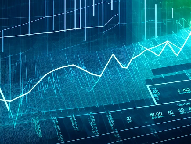 Abstract Wachsende Finanzdiagrammbewegung Hintergrund