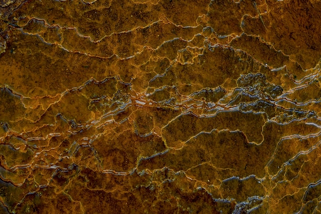 Abstract Wasserkanäle in MineralRich Rio Tinto