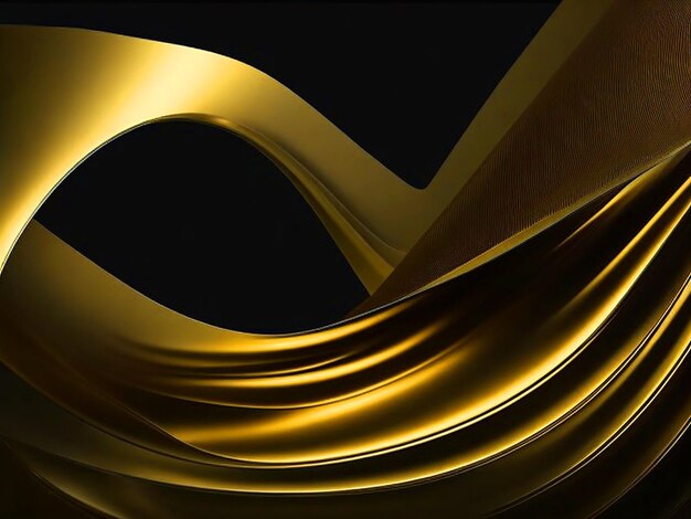 Abstract Wave Element Vector Design Images Abstract Shiny Color Gold Wave Design Element On Dark (Imagens de design vetorial de ondas abstratas de cor brilhante)