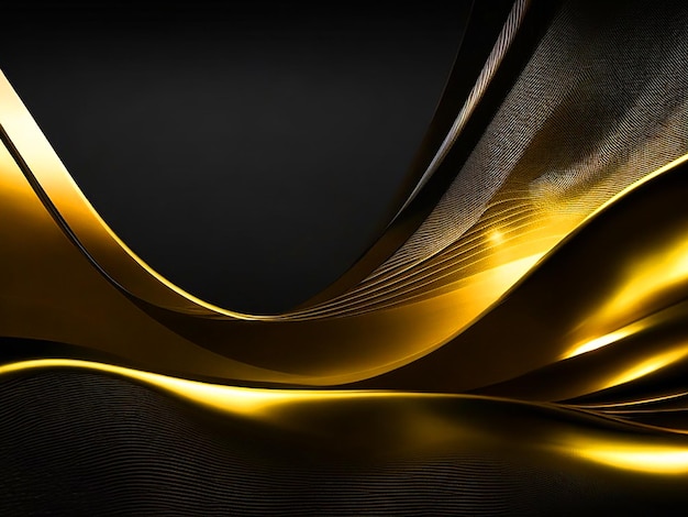 Abstract Wave Element Vector Design Images Abstract Shiny Color Gold Wave Design Element On Dark (Imagens de design vetorial de ondas abstratas de cor brilhante)