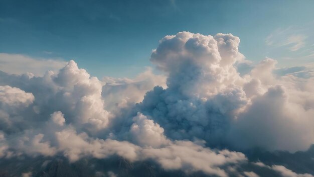 Abstracta densa nube azul de neblina