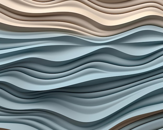 Foto abstractas texturas de papel tapiz 3d en colores tranquilos ondas horizontales