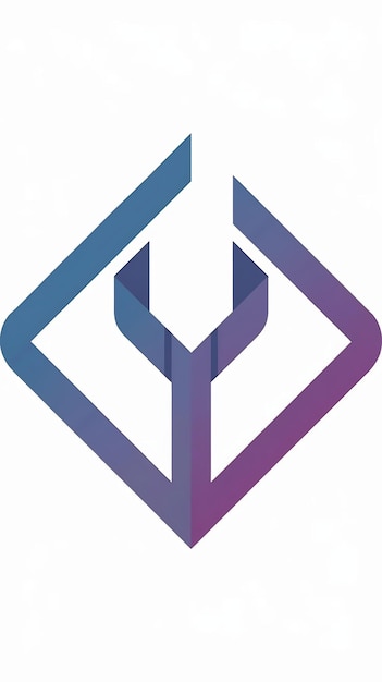 Abstracte la letra Y en el icono del logotipo del rombo El signo del logotipo de la compañía Fun vecto