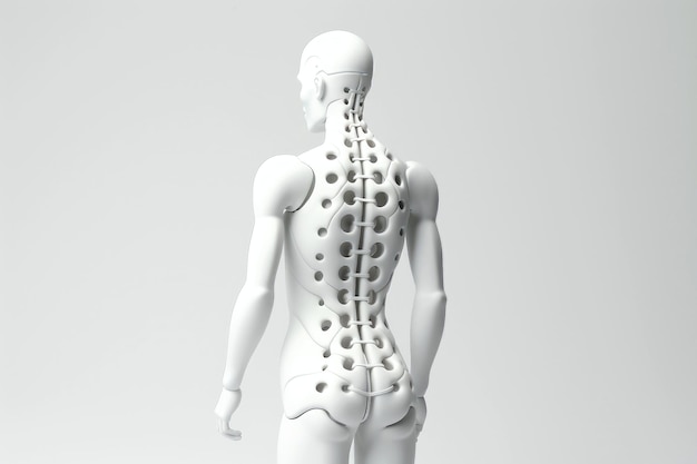 Abstracto 3d concepto de atención médica de carácter humano psicoterapia doctor tratamiento de enfermedades IA generativa