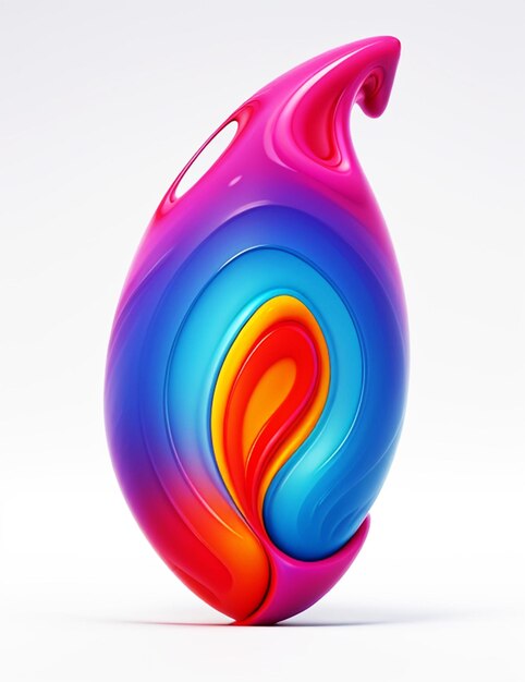 Foto abstracto 3d forma líquida color de fondo de gradiente vibrante