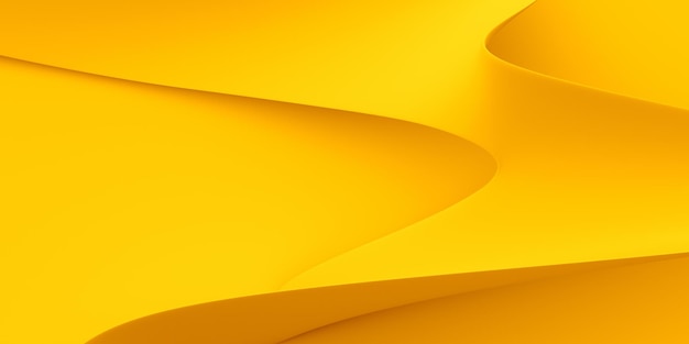 Abstracto 3d render amarillo diseño de fondo ilustración moderna