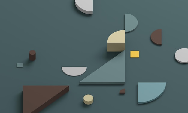 Abstracto 3d renderizar diseño de fondo moderno con formas geométricas