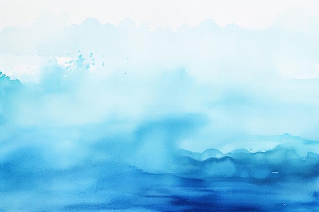 Foto abstracto acuarela azul dibujo a mano manchas de fondo