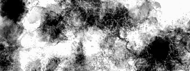 Abstracto Acuarela en blanco y negro Textura de fondo