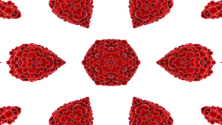 Foto abstracto amor colorido corazón y pasión colores concepto patrón simétrico ornamental decorativo caleidoscopio movimiento círculo geométrico y formas de estrellas