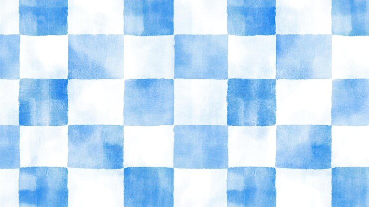 Foto abstracto aquarela padrão de xadrez azul e branco