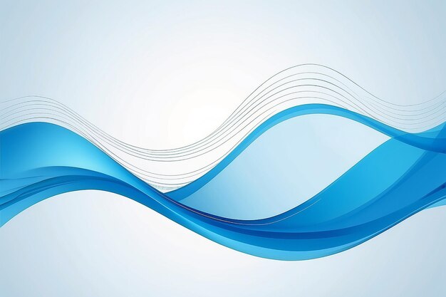 Abstracto azul liso líneas de onda simples fondo