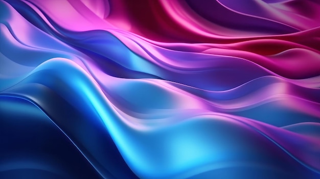Abstracto azul y púrpura líquido formas onduladas fondo futurista