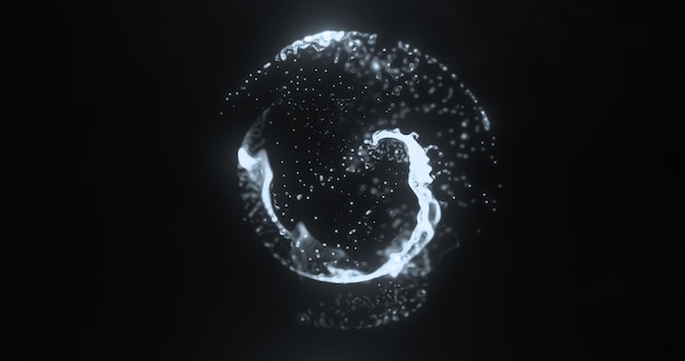 Abstracto en blanco y negro brillante digital de alta tecnología líquido plasma de energía futurista