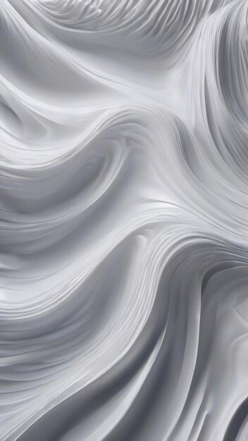 Abstracto blanco que fluye líneas de onda líquida fondo renderización 3D