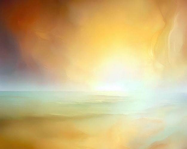 Abstracto borrado amarelo e laranja fundo do nascer do sol do mar