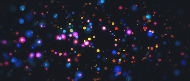 Abstracto borroso bokeh Navidad en un fondo amplio Concepto de página de aterrizaje Renderización 3D