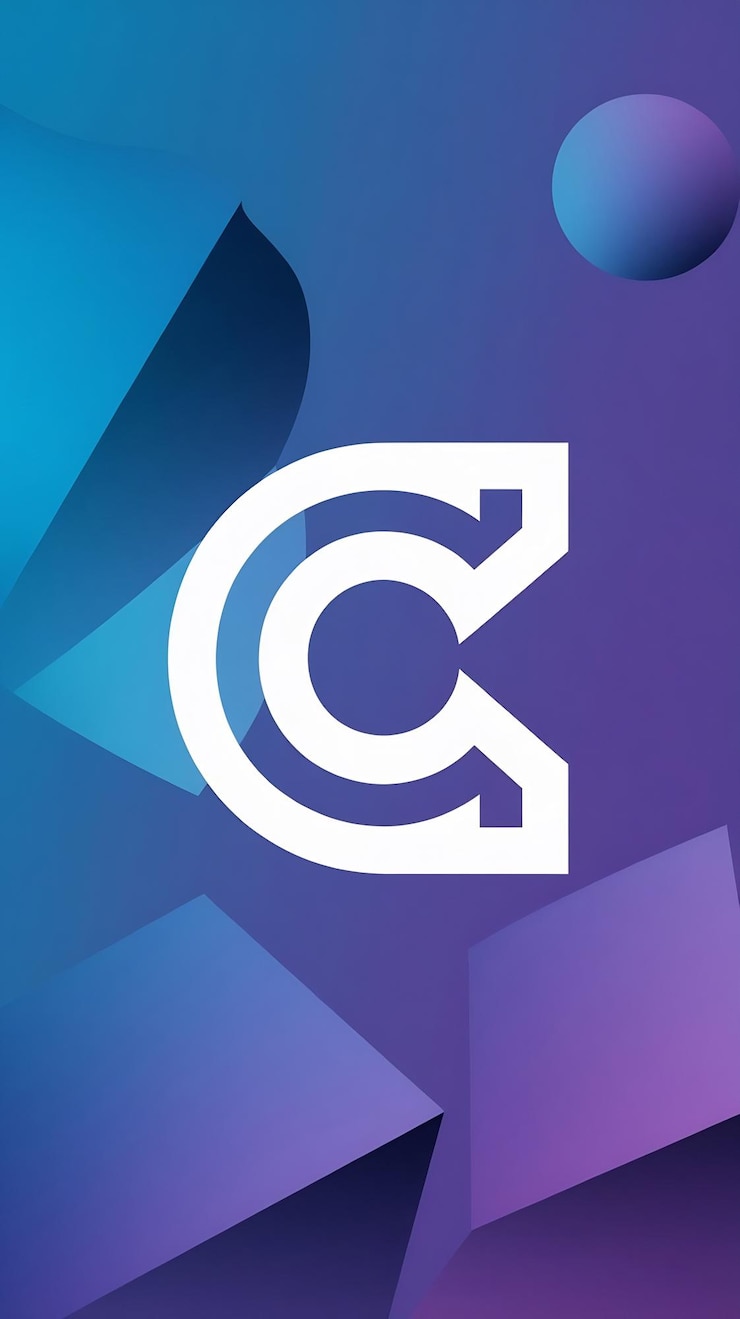 Foto abstracto círculo redondo poligonal icono de la letra c signo del logotipo de la empresa