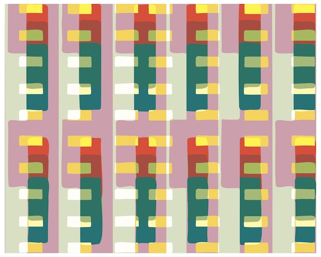 Abstracto Colocación de impresión de forma geométrica con combinación de colores decente ambos lados repiten sin costuras