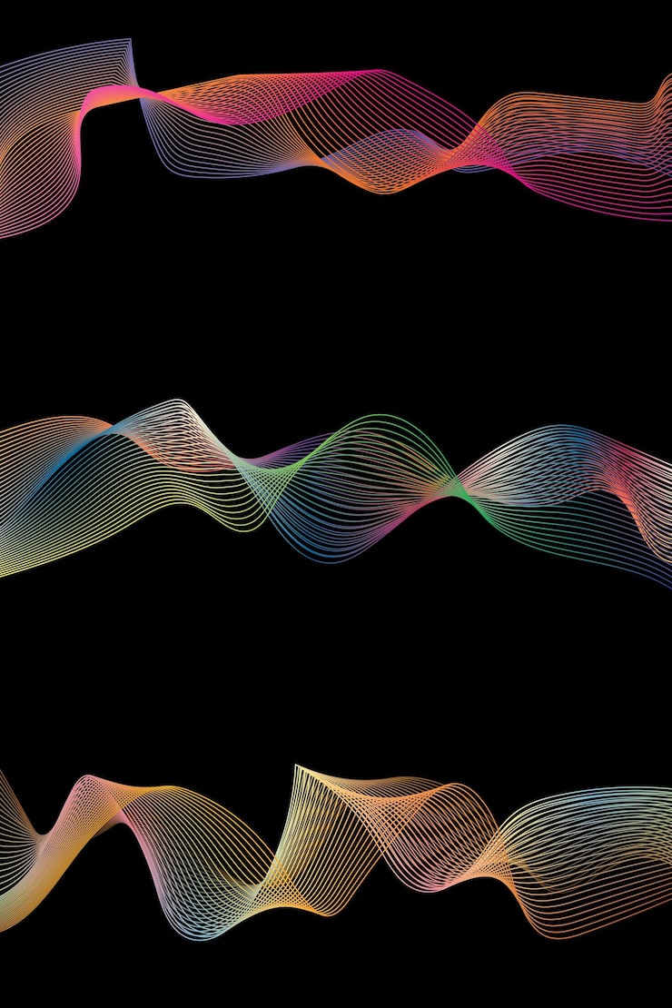 Foto abstracto color de fondo vectorial flujo de líneas onduladas onda suave