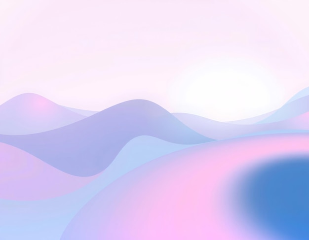 Abstracto color pastel olas y colinas de fondo