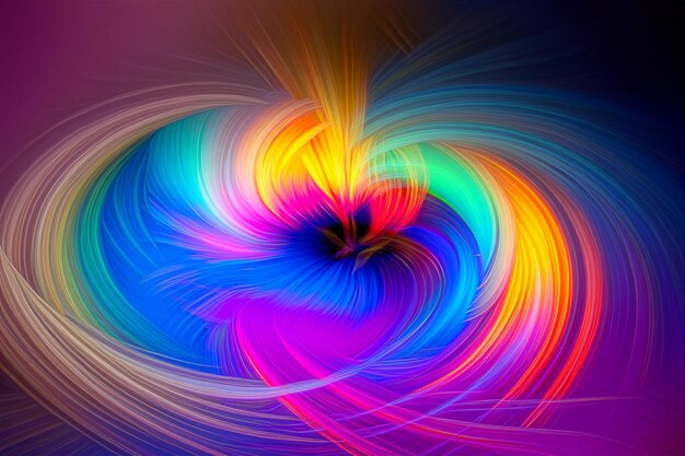 Abstracto coloridas luces giratorias vibrante y enérgico concepto de diseño de fondo