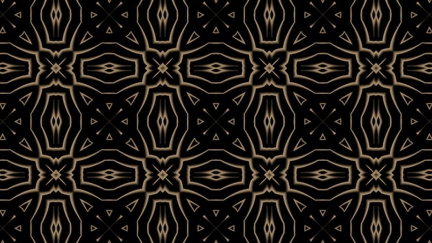 Abstracto colorido brillante e hipnótico concepto patrón simétrico ornamental decorativo caleidoscopio movimiento círculo geométrico y formas de estrellas