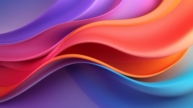 abstracto colorido dinámico que fluye fluido fondo generativo AI