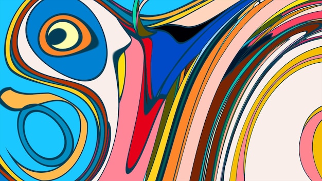 Abstracto colorido fluido psicodélico de fondo para el festival de música