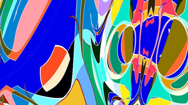 Abstracto colorido fondo fluido psicodélico para el festival de música 2025