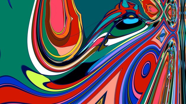 Abstracto colorido fondo fluido psicodélico para el festival de música 2025