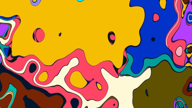 Abstracto colorido onda fluida líquido psicodélico fondo para la música de verano 2025