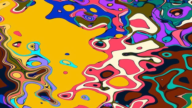 Abstracto colorido onda fluida líquido psicodélico fondo para la música de verano 2025